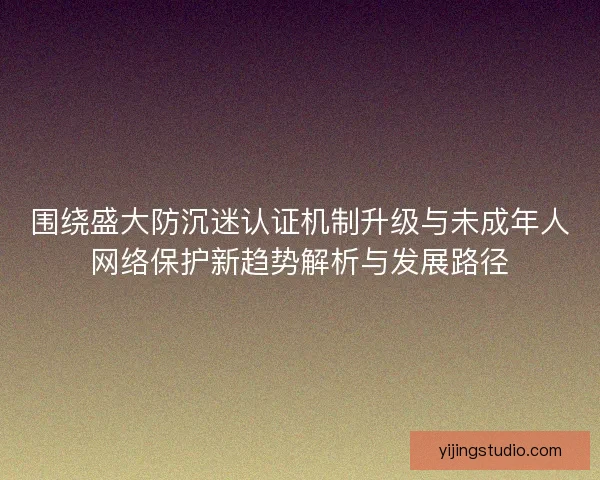 围绕盛大防沉迷认证机制升级与未成年人网络保护新趋势解析与发展路径